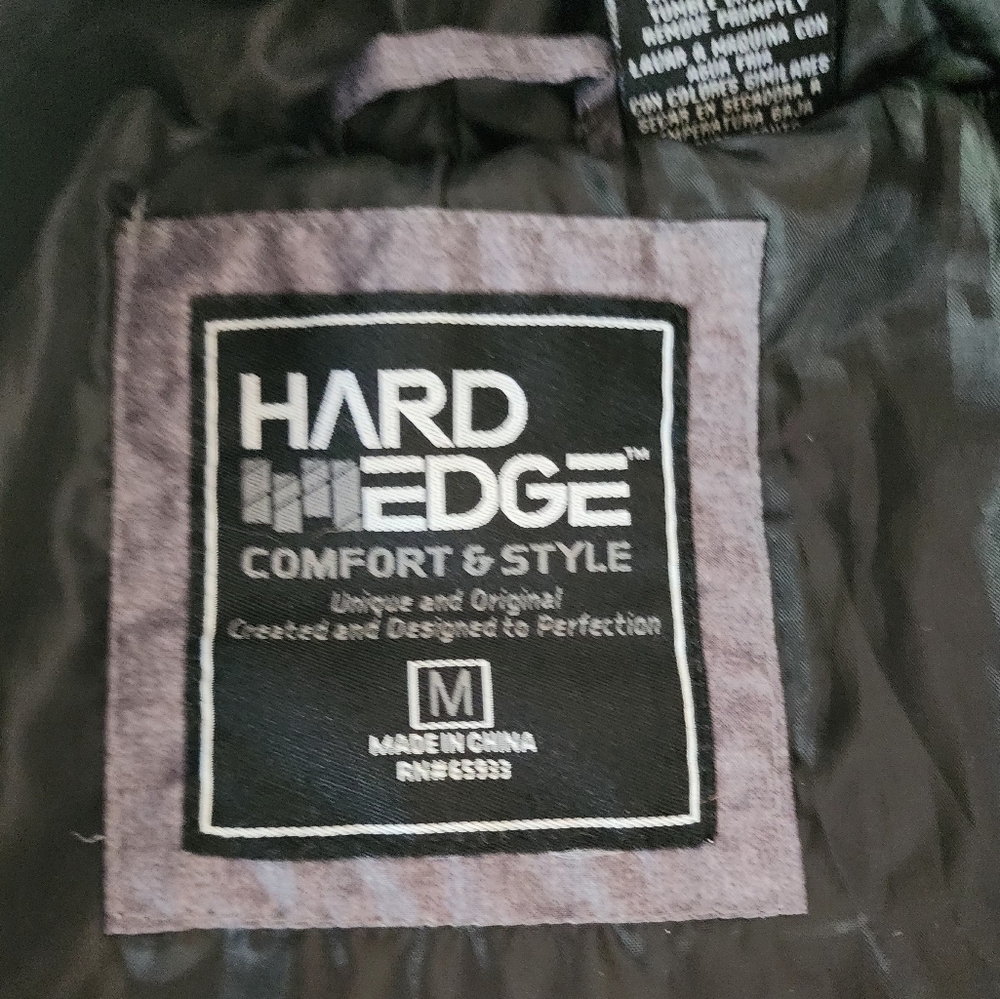 Hard Edge Men's Full Zip Hooded Jacket - Picture 4 of 6